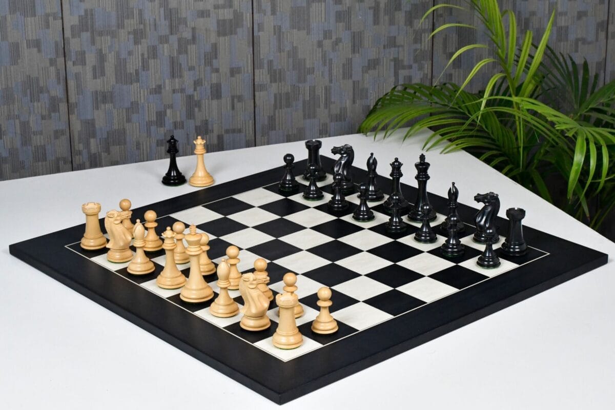 Chess pieces and board