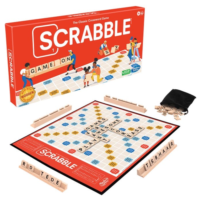Scrabble board and set