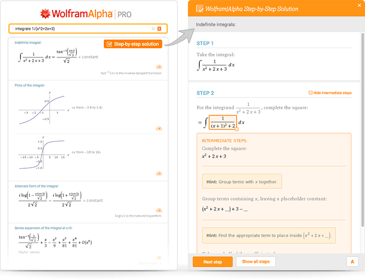 WolframAlpha Screenshot